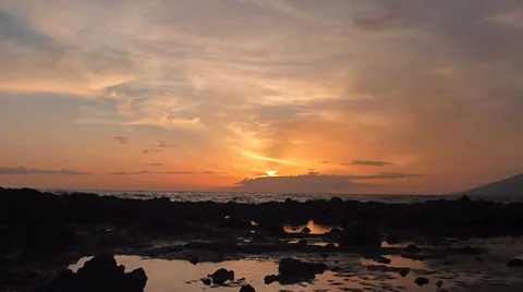 Maui Sunset Beach Timelapse Stock Footage 37781702