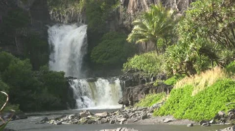 Maui Waterfall Vídeos de archivo 12580450