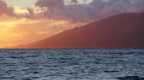 Maui West Side Sunset Stock Footage 24826838
