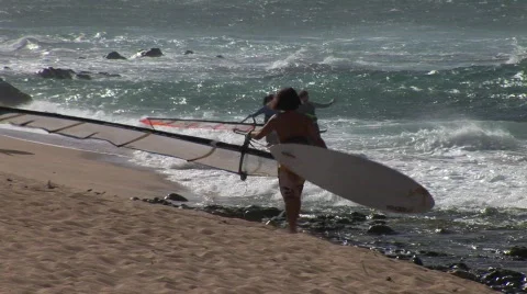 Maui windsurf 1006 2 Vídeo Stock 379317