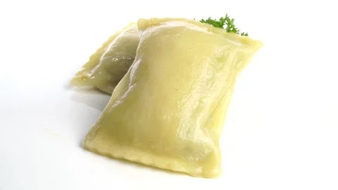 Maultaschen with Persil - Filled Dumplings Stock Footage 271625193