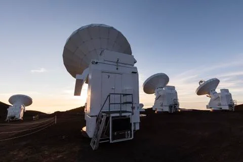 Mauna Kea Smithsonian Submillimeter Array, Big Island, Hawaii: Stock Photos