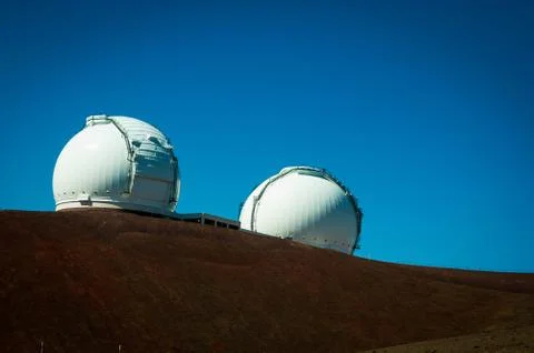 Mauna kea telescopes Stock Photos