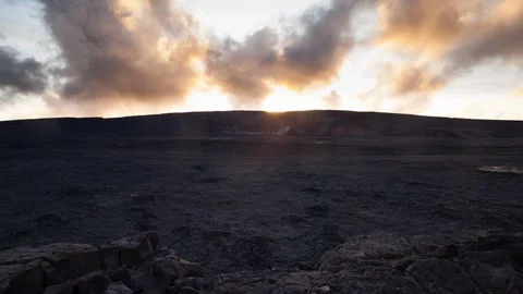 Mauna Loa Caldera Sunset Time Lapse Stock Footage 111492360