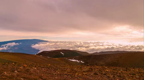 MaunaKea Clouds 4K Stock Footage