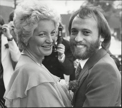 Maurice Gibb Of The Bee Gees Pop Group And New Wife Yvonne Spenceley At  Their We ~ Premium Photo #217965034