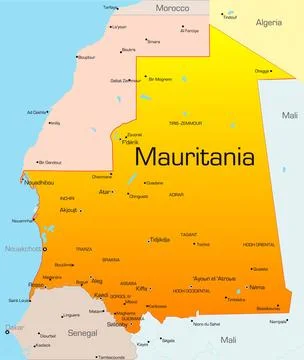 Mauritania Abstract vector color map of Mauritania country Copyright: xZoo... Stock Photos