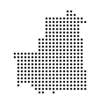 Mauritania dotted vector map Stockillustratie