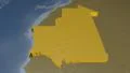 Mauritania extruded. Bumps. 4k or 4k+ Resolution