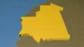 Mauritania extruded. Solids. 4k or 4k+ Resolution
