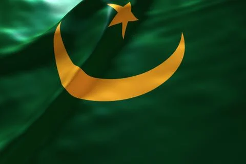 Mauritania flag background 스톡 일러스트