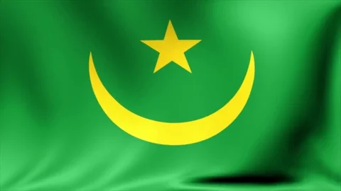 Mauritania Flag. Background Seamless Looping Animation. 4K High Definition Video Stock Footage 71967046