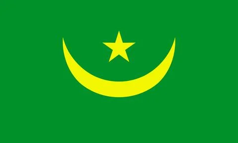 Mauritania Flag Design Stock Illustration