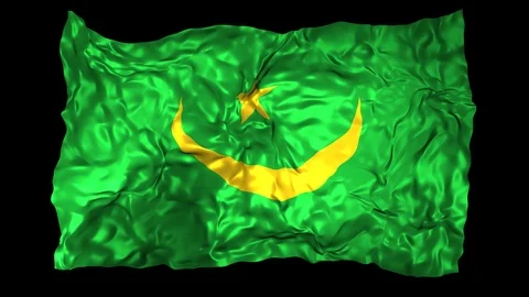 Mauritania flag Stock Footage 110823272