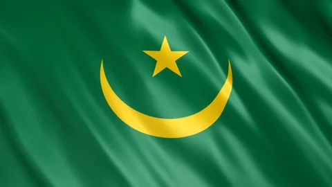 Mauritania Flag Stock Footage 123780414