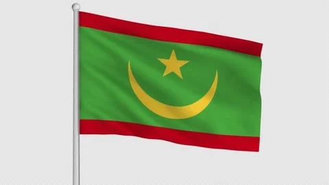Mauritania Flag Stock Footage 226987485
