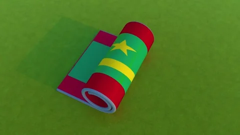 Mauritania Flag Video stock 256886109