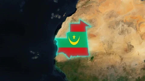 Mauritania Flag Stock Footage 307492424