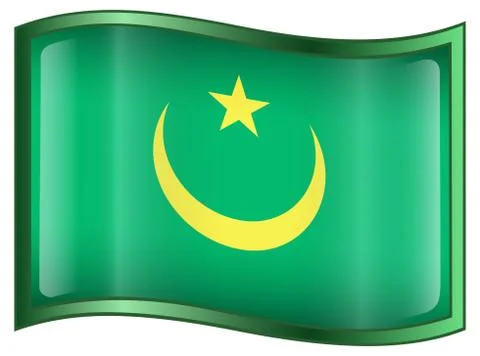 Mauritania flag icon. Illustration