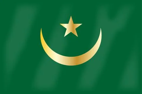 Mauritania Flag Stock Illustration