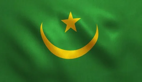 Mauritania Flag Stock Illustration