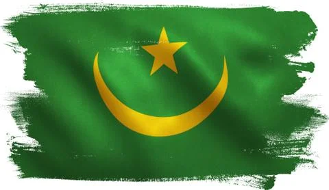 Mauritania Flag Stock Illustration