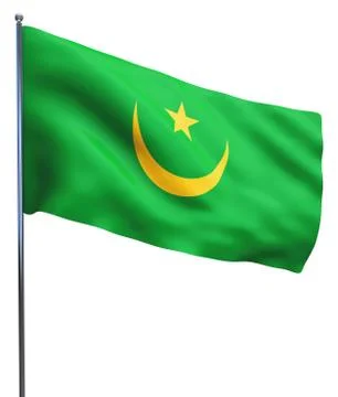 Mauritania Flag Image Stock Illustration