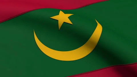 Mauritania Flag Loop Stock-Footage 241213531