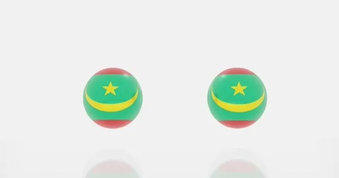 Mauritania flag symbol Stock Footage 195214077