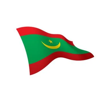 Mauritania flag, vector illustration Stock Illustration