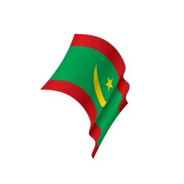 Mauritania flag, vector illustration Stock Illustration