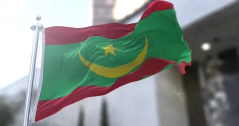 Mauritania-flag-waving-seamless-loop-4k-60fps Stock Footage 331874793