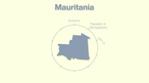 Mauritania Guinea MAP revealingmotion graphics data elements Stock Footage 339859795