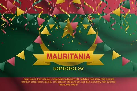 Mauritania Independence Day background. Illustrazione stock