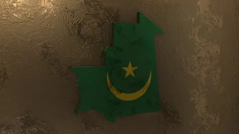 Mauritania Map Stock Footage 278071506