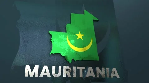 Mauritania Map Stock Footage 279755078