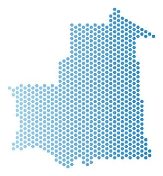 Mauritania Map Hexagon Scheme Ilustração Stock