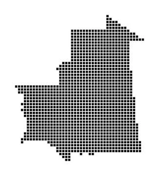 Mauritania map. Map of Mauritania in dotted style. Borders of the country f.. 스톡 일러스트