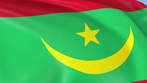 Mauritania Waving Flag Background Loop Stock-Footage 317844968