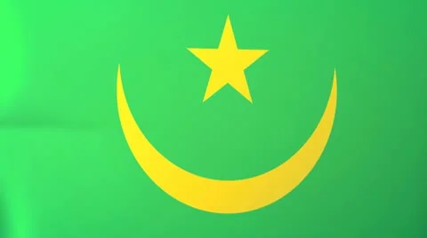 Mauritania Waving Flag Stock Footage 10762175