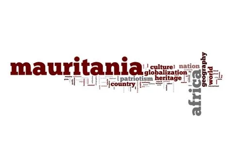 Mauritania word cloud Stock Illustration