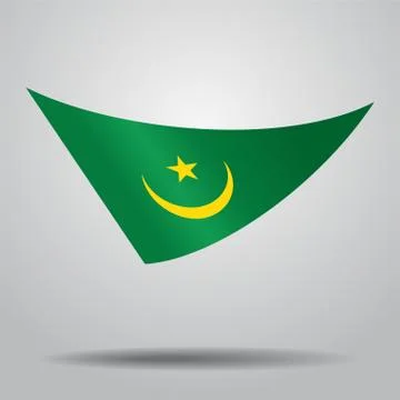 Mauritanian flag background. Vector illustration. Stock Illustration
