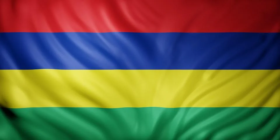 Mauritius 3d flag Stock Illustration