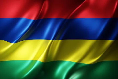 Mauritius 3d flag Stock Illustration