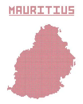 Mauritius Africa Dot Map Stock-Illustration