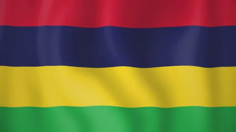 Mauritius animated flag. Seamless loop. 4K Stock Footage 145446602