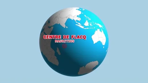 MAURITIUS CENTRE DE FLACQ ZOOM IN FROM SPACE Video stock 177519620