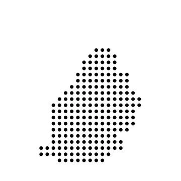 Mauritius dotted vector map Illustrazione stock