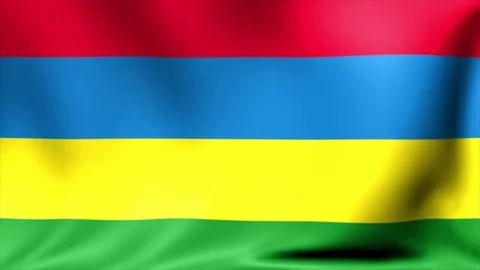 Mauritius Flag. Background Seamless Looping Animation. 4K High Definition Video Video stock 71967147
