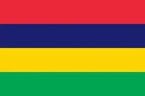 Mauritius flag flat vector illustration Stock Illustration
